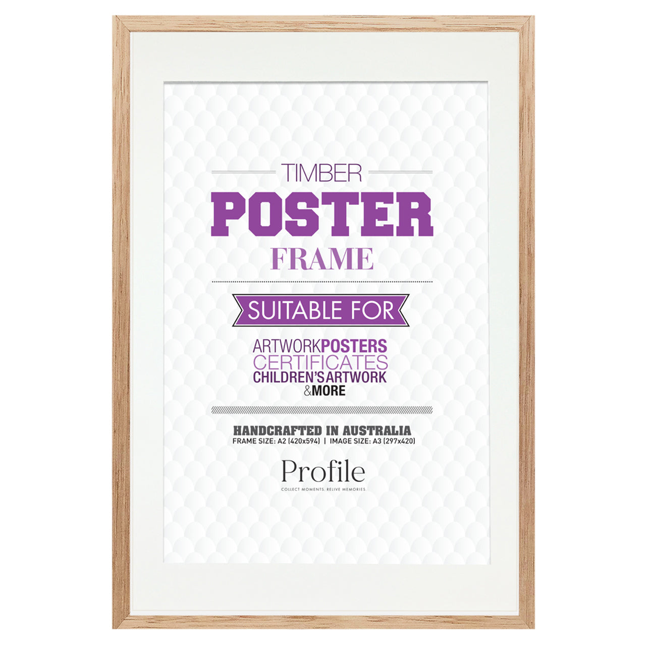 Victorian Ash A1 Poster Frame with A2 Opening