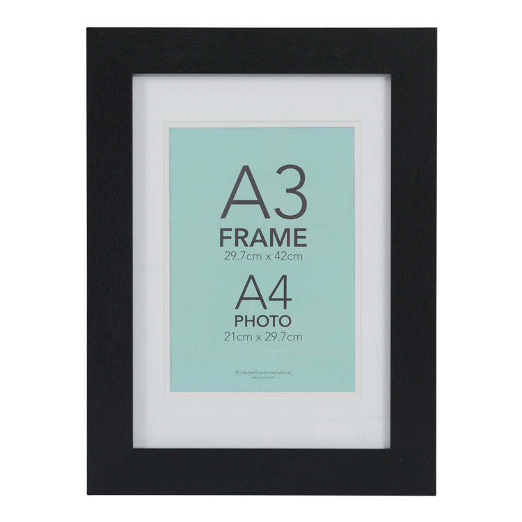 Poster Size Black Frame with matboards (A1/A2/A3)