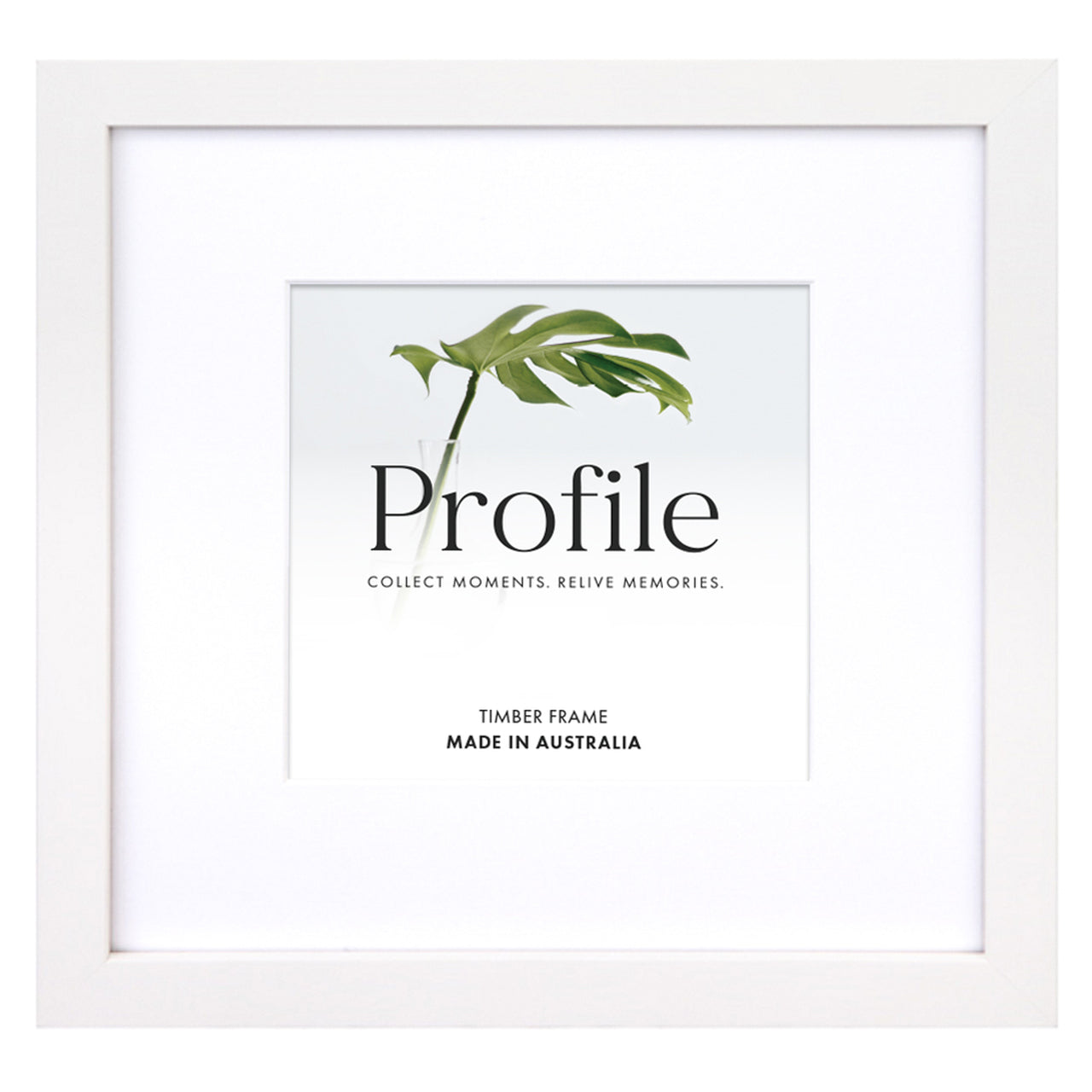 Decorator White Square Photo Frame with matboard