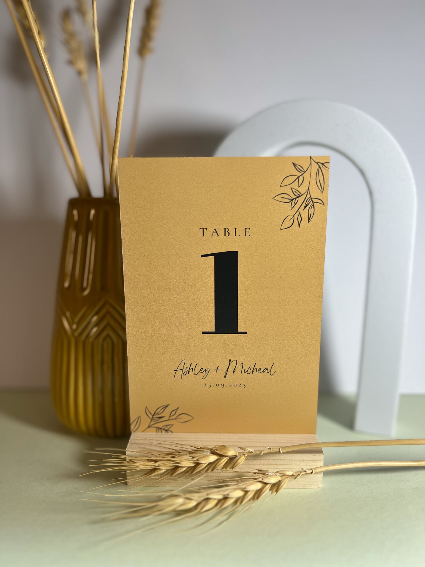 Wedding Table Numbers on Metal Print