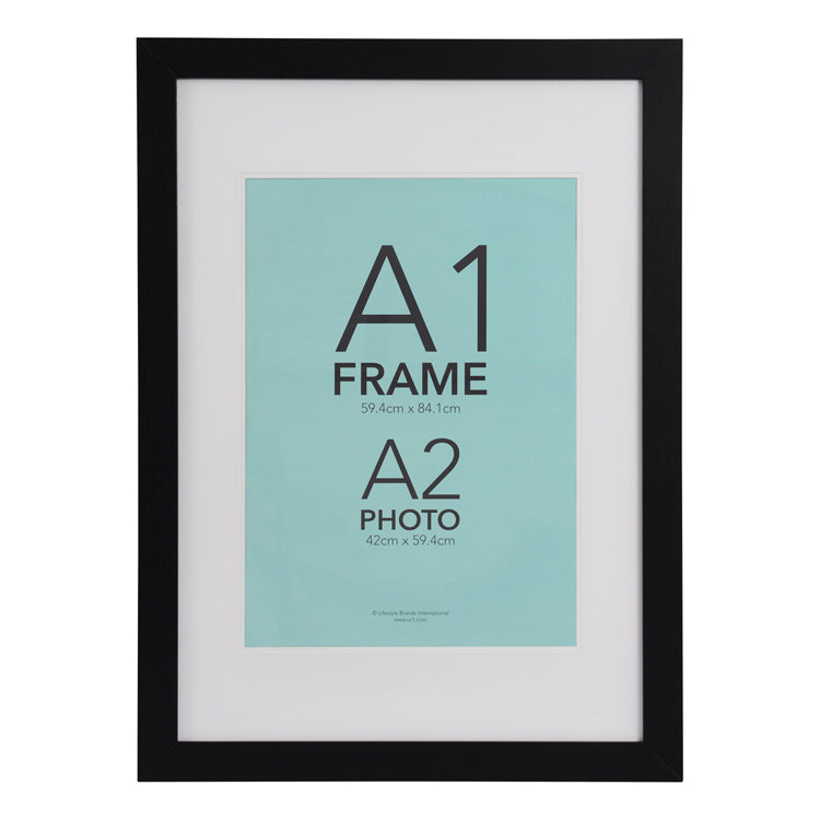 Poster Size Black Frame with matboards (A1/A2/A3)