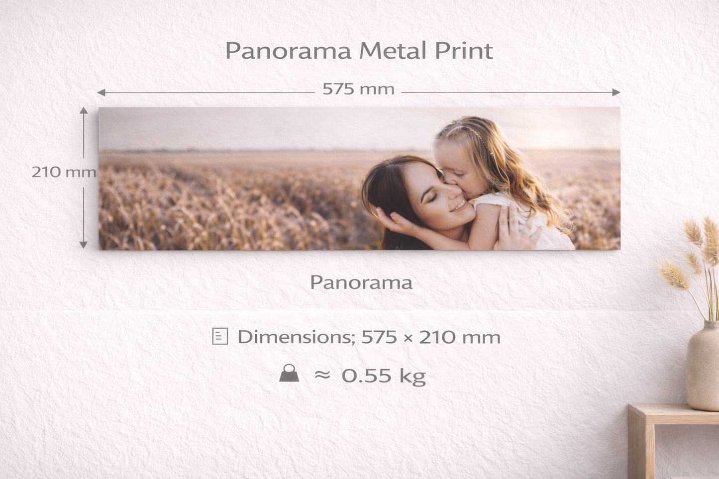 Metal Photo Print - Panorama (21x57.5cm)