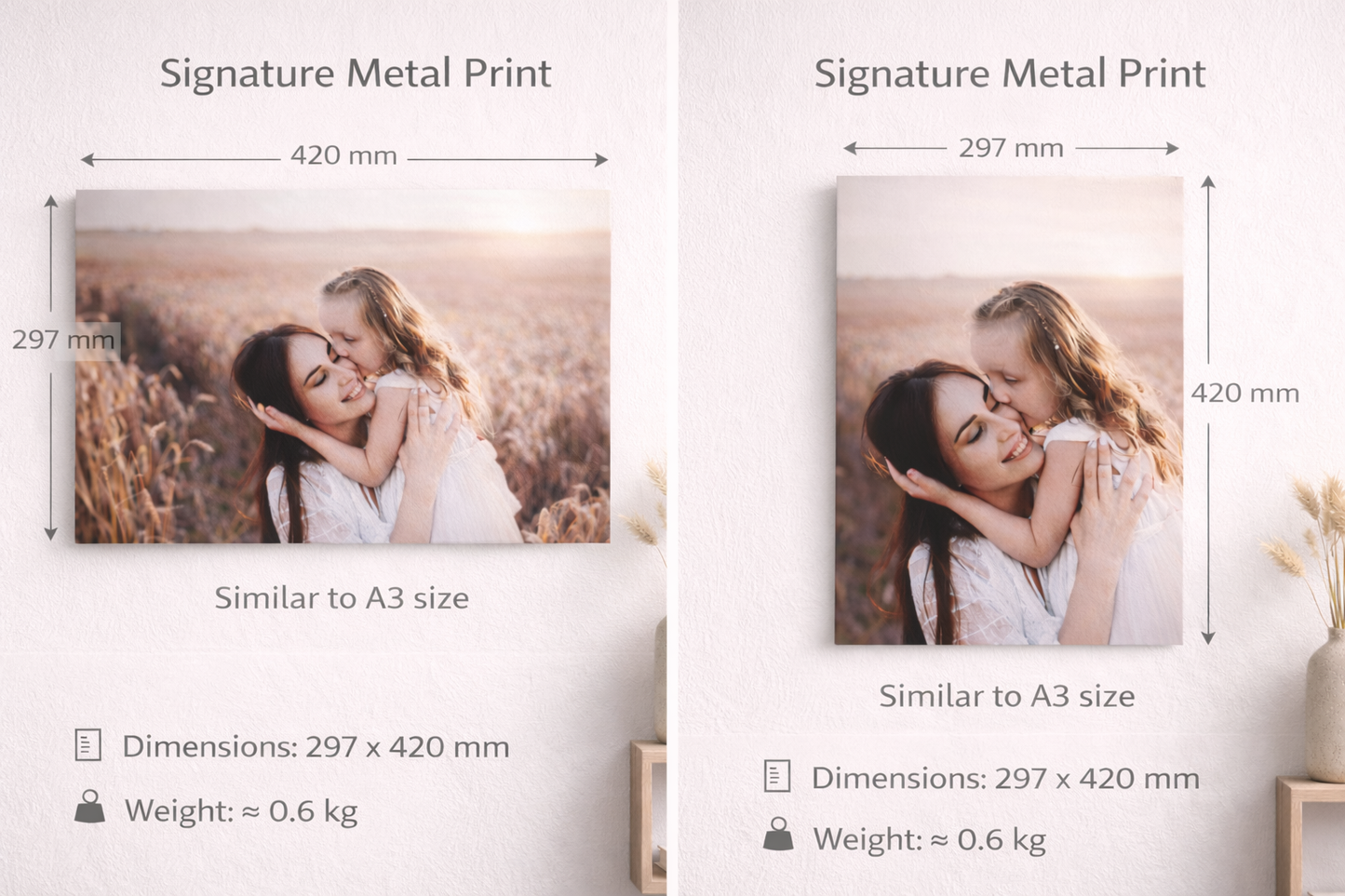 Metal Photo Print - Signature (30x42cm)