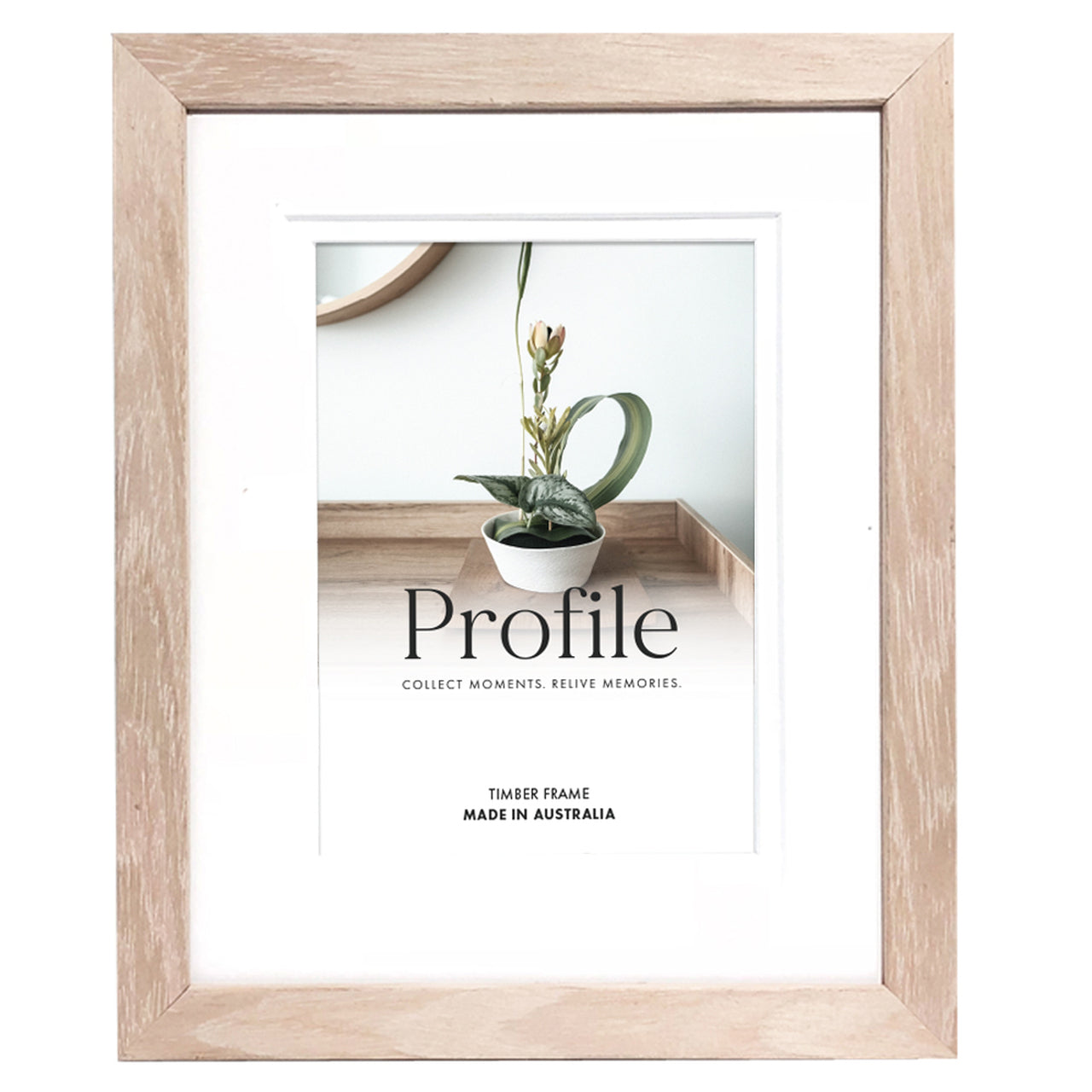 Deluxe Polar Birch 8x10 Photo Frame with 5x7 opening