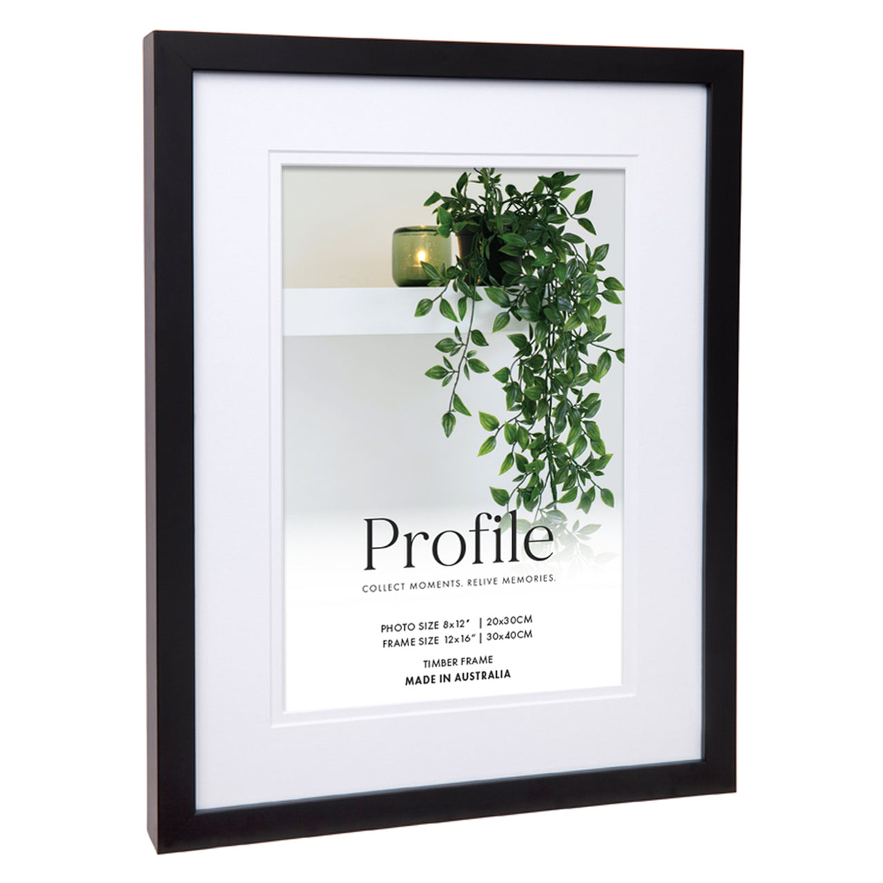 Deluxe Black 6x8 Photo Frame with 4x6 opening