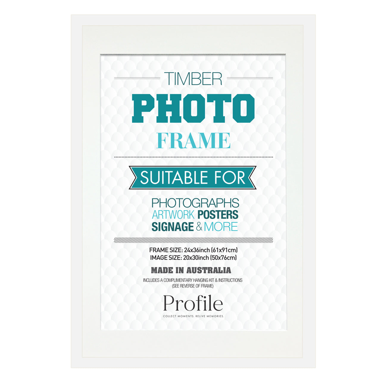 White 24x36 Poster Frame with 20x30 opening