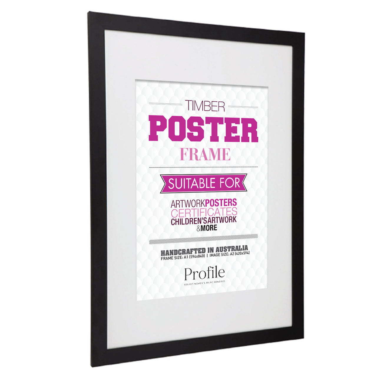 Black A1 Poster Frame with A2 opening