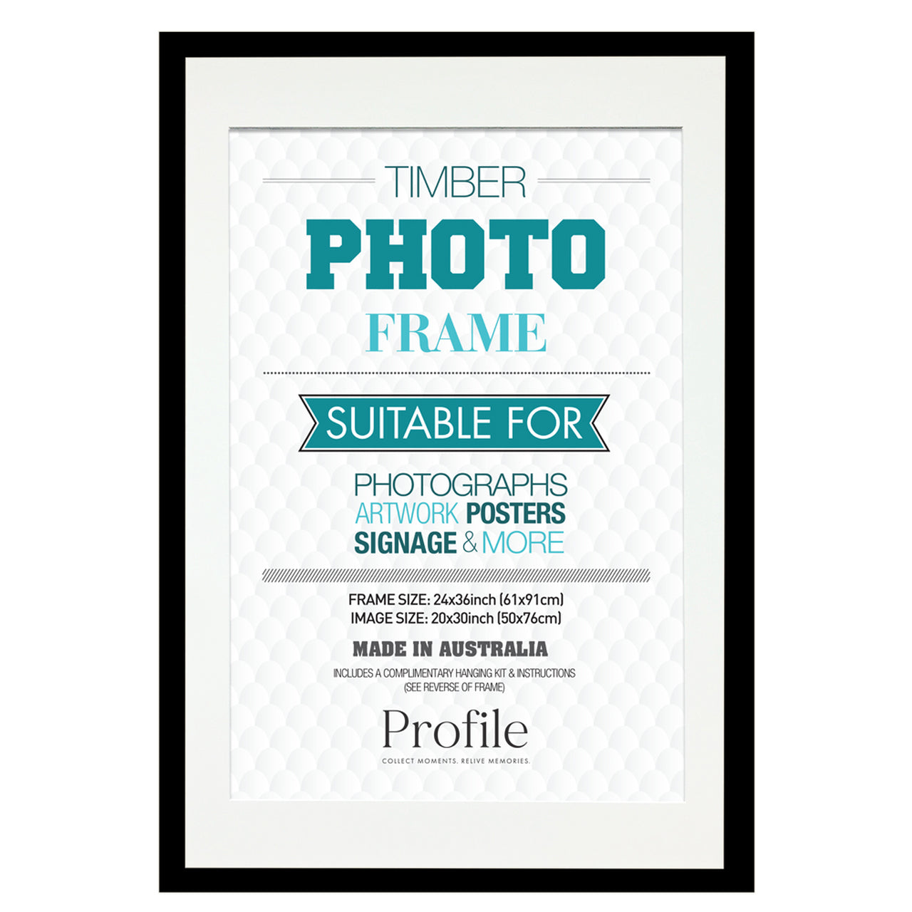 Black 20x24 Poster Frame with 16x20 opening