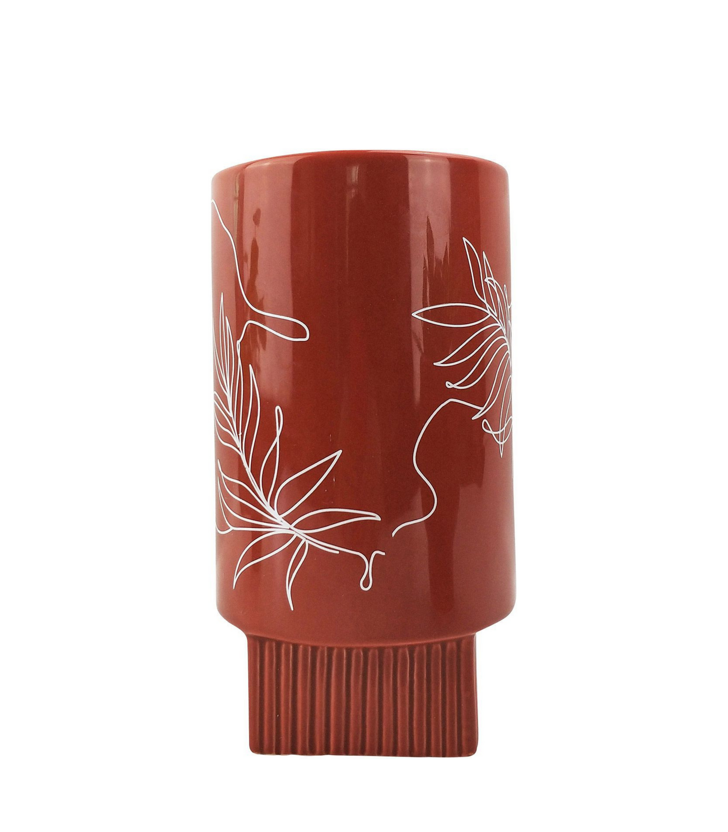 Nova Leaf Vase Terracotta