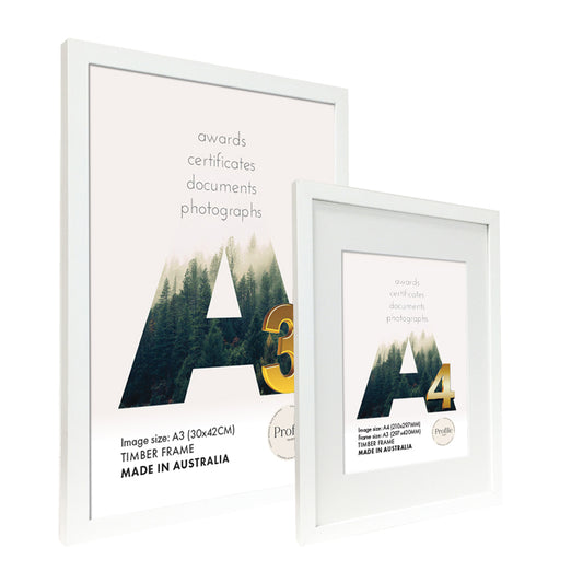 White A3 Certificate Frame