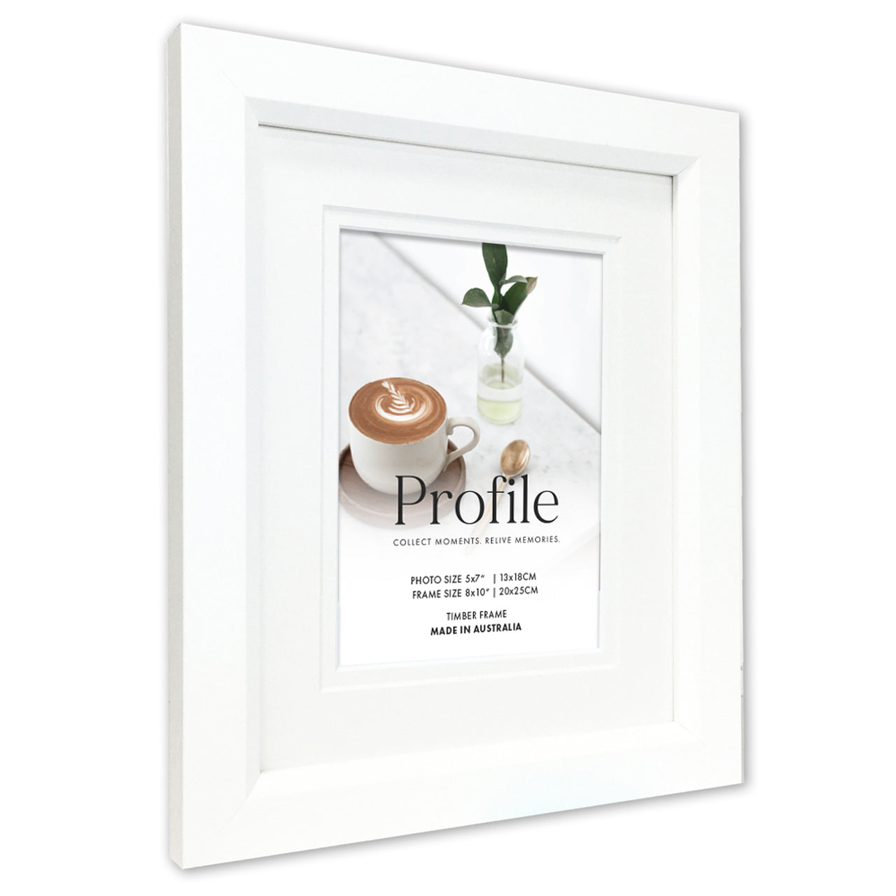 Tribeca White 8x8 Photo Frame with 6x6 opening