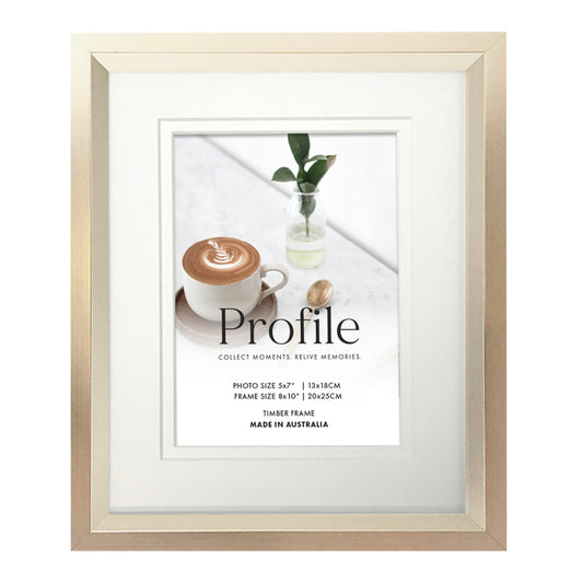 Soho Champagne 10x12 Photo Frame with 6x8 opening