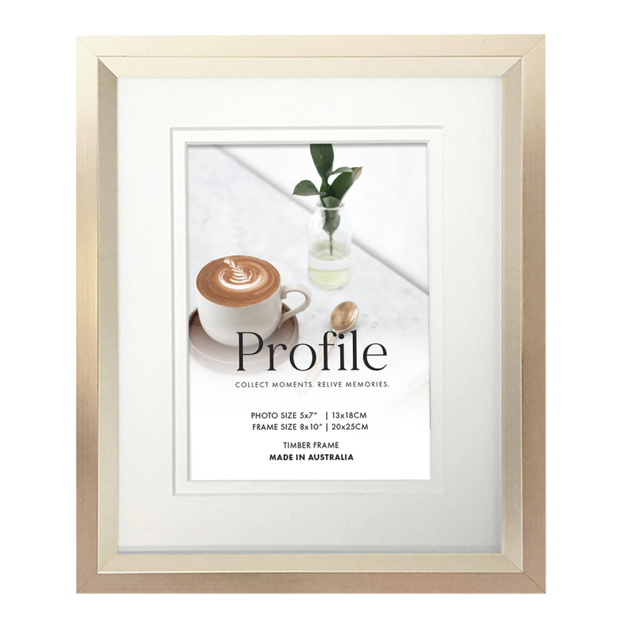 Soho Champagne 8x10 Photo Frame with 5x7 opening