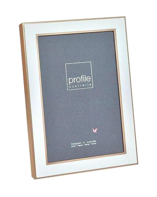 Eternal White/Rose Gold Metal 6x8 Photo Frame