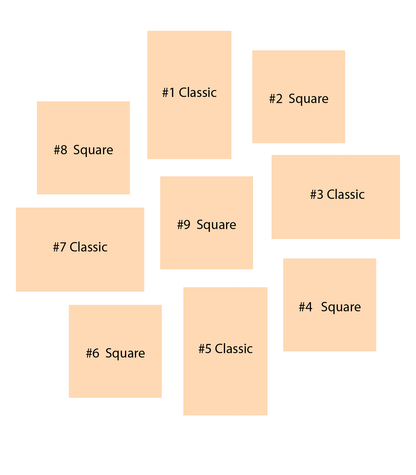 Metal Photo Print - Set of 9 (Square, Classic)