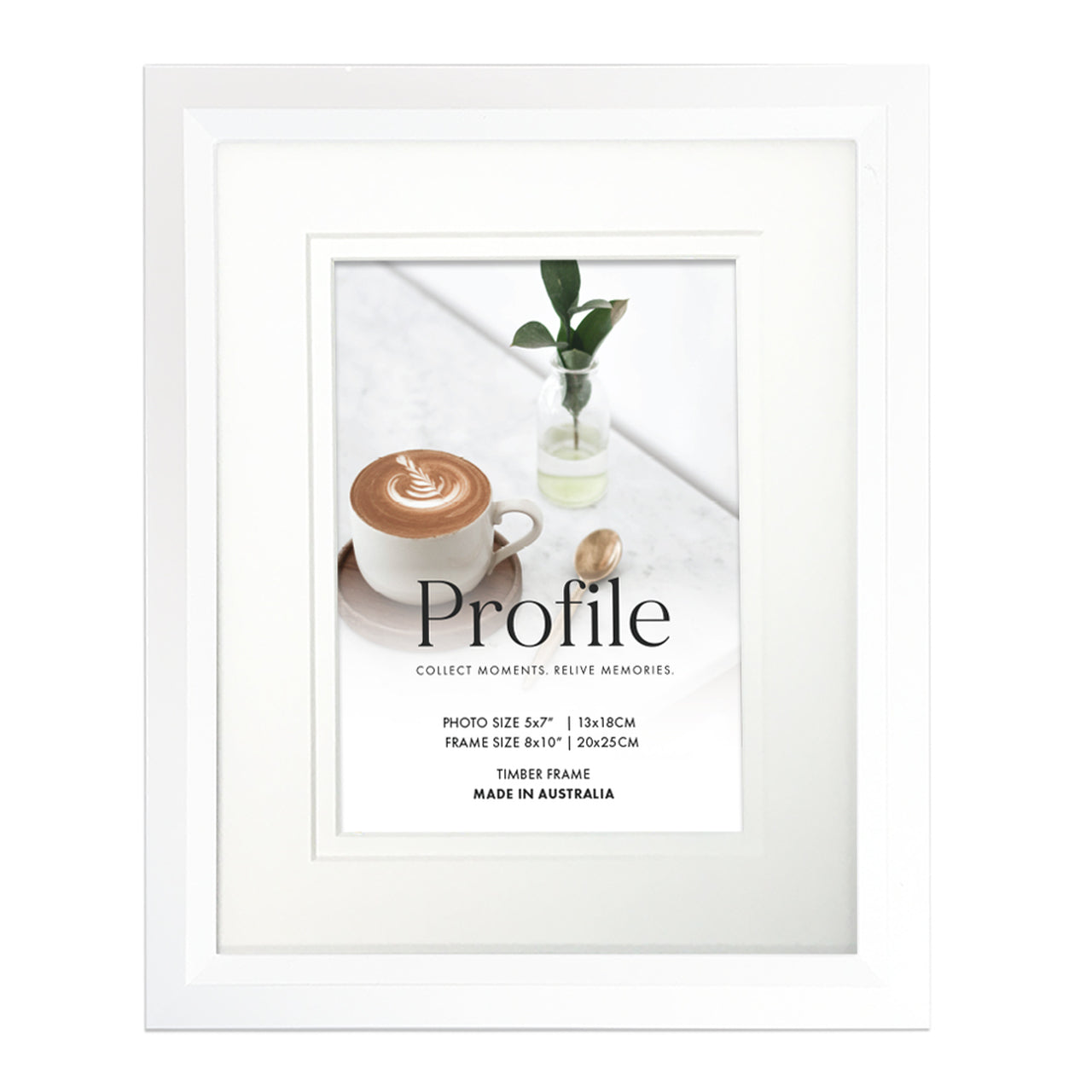 Deluxe Soho White 6x6 Photo Frame with 3x3 opening