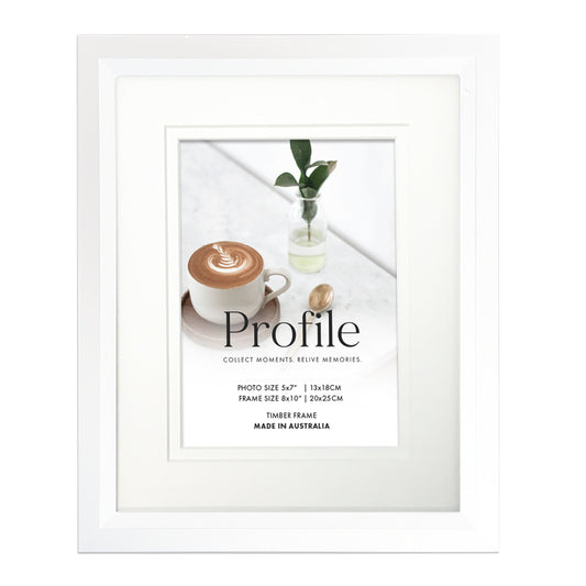 Deluxe Soho White 11x14 Photo Frame with 8x10 opening