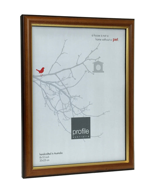 Walnut Gold Timber 12x18 Photo Frame