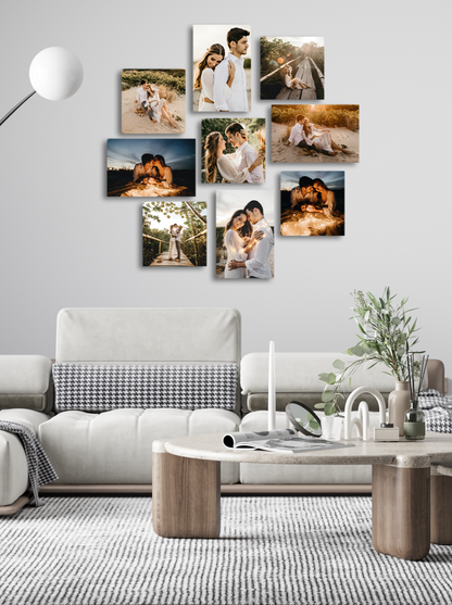 Metal Photo Print - Set of 9 (Square, Classic)