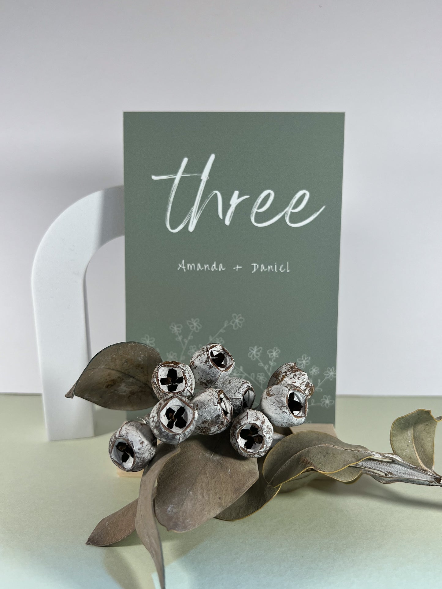 Wedding Table Numbers on Metal Print