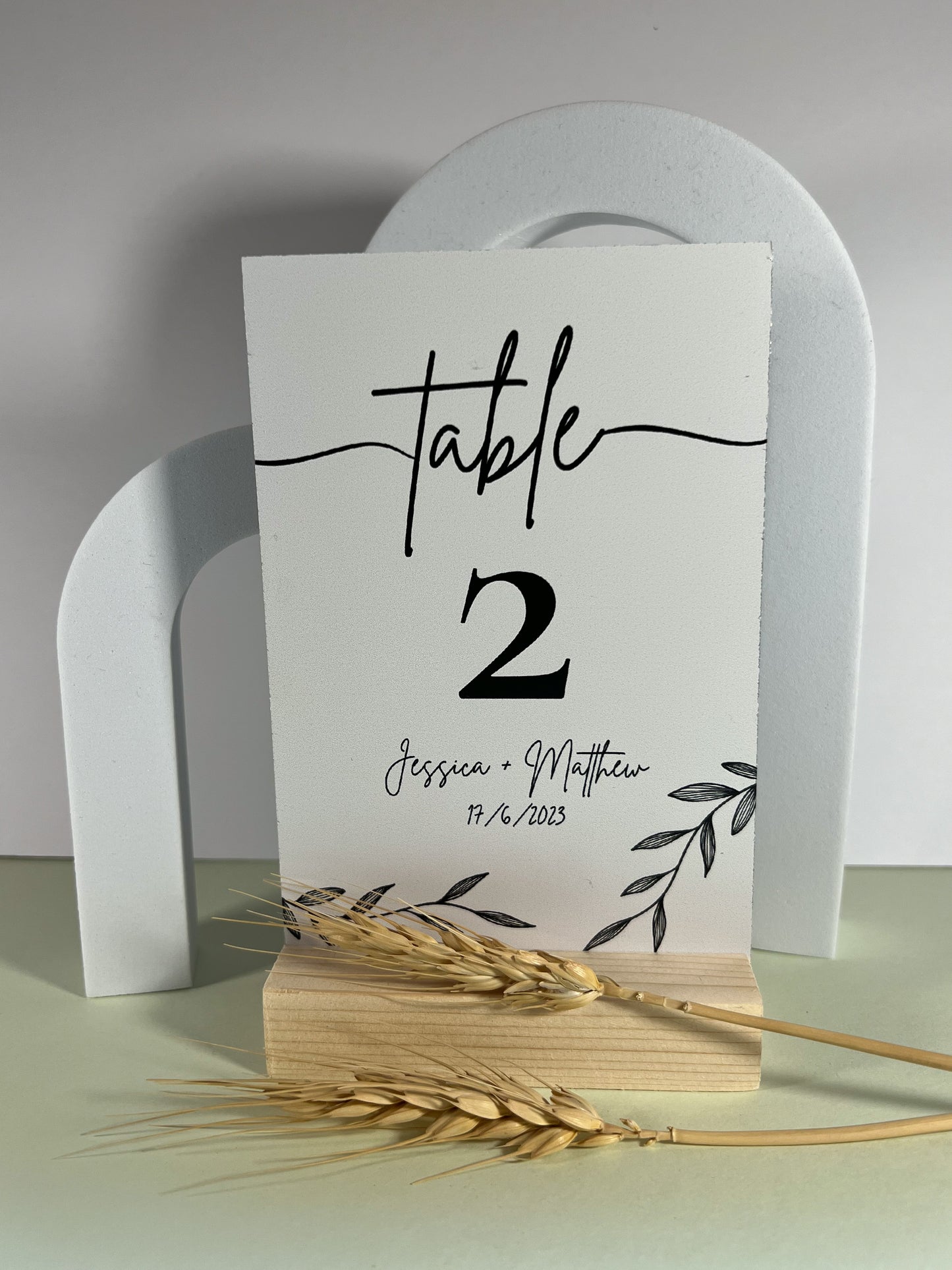 Wedding Table Numbers on Metal Print